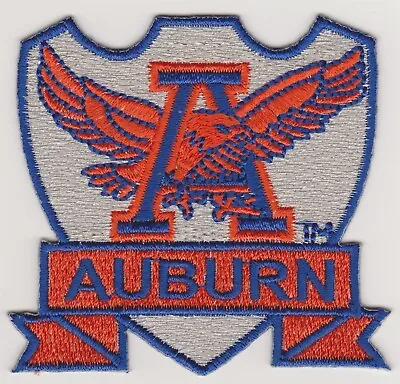Auburn Tigers War Eagle 2 7/8  X 2 3/4  Embroidered Iron On Patch *New* #091 • $3.99