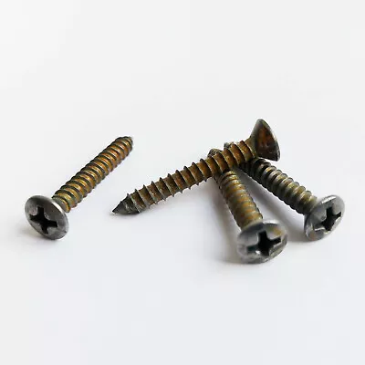 £2.99 • Buy Telecaster Tele Vintage Bridge Mount Screws (Relic) No 6 (#6) 3.5mm X 25mm 4 Pcs