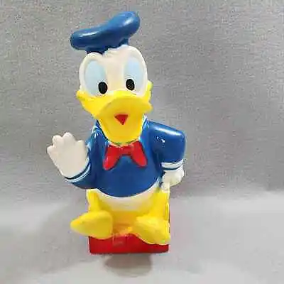 Walt Disney Productions Donald Duck Coin Bank Play Pal Plastics 10  Vintage • $21.35