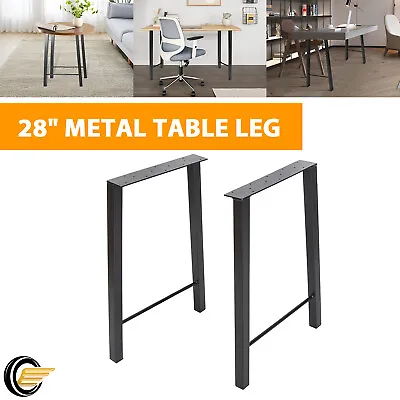 2PCS 28  Metal Table Legs Trapezoid Coffee Table Legs Desk Legs Heavy Duty Steel • $44.99