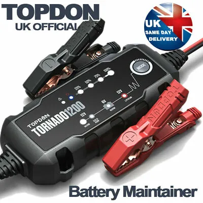 £26.99 • Buy NEW! TOPDON 6V 12V Intelligent Smart Car Battery Trickle Charger Maintainer UK