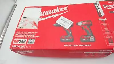 Milwaukee 2697-22CT M18 18-Volt  Cordless Hammer Drill/Impact Driver Combo • $169.99