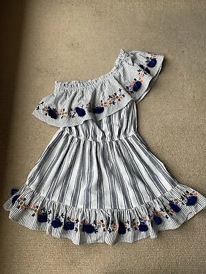 $90 • Buy Gorgeous TIGERLILY Womens Size 14 Kapono Frill Dress BNWT Navy/white Stripe