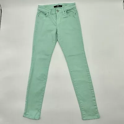 Else Ankle Skinny Leg Women's Size 24 Mint Green Low Rise Stretch Denim Jeans • $7.99