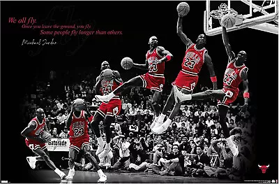 Michael Jordan Fly Basketball Poster 34 X22.375  • $18.99