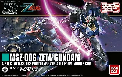 Bandai Hobby Z HGUC Zeta Gundam HG 1/144 Gunpla Evolution Project Model Kit USA • $29.99