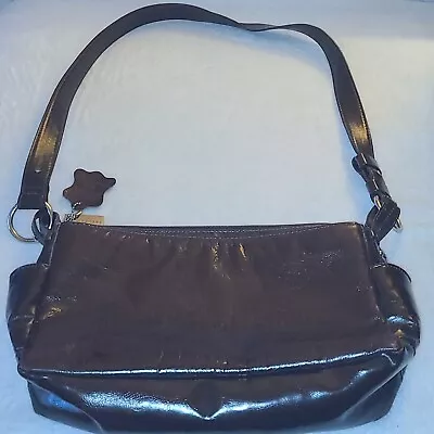 Kim Rogers Genuine Black Leather Purse Hangbag • $9.99