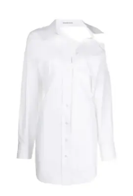 T By Alexander Wang Cut Out Shirt Dress In White Size 10 AU • $76.82