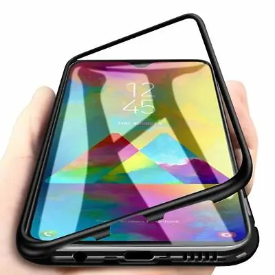 For ONEPLUS 6T MAGNETIC CASE METAL BUMPER BACK TEMPERED GLASS SHOCKPROOF COVER • $18.49