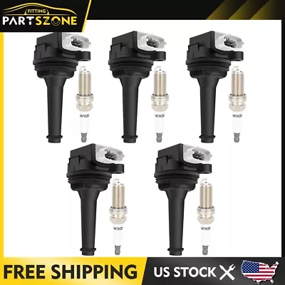 For Volvo C30 S40 V50 S60 V70 XC70 2.5L 2.4L Ignition Coils & Spark Plugs Set • $64.99