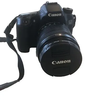 Canon  EOS 70D 20.2 MP Digital SLR Camera With EF-S IS STM 18-135mm Lens - Black • $700