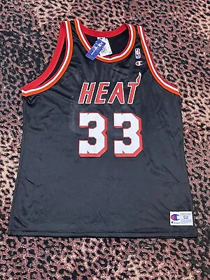 Vintage 90s Miami Heat Alonzo Mourning #33 Champion Jersey 2X XXL 52 New Tags • $333.33