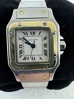Cartier Santos Galbee 18K Yellow Gold Stainless Steel 24MM Lady Automatic • $2199