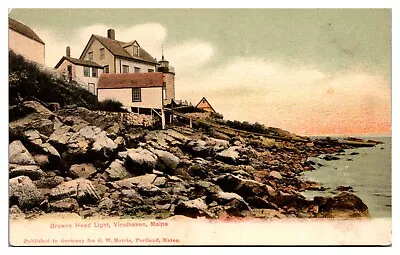 Early 1900's Browns Head Light Vinalhaven ME Postcard • $5.50