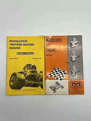 1963 McCULLOCH Kart Engine Manual #47838 MC 8 40 70 + Owners Manual • $60