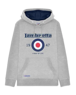 Lambretta Target Overhead Hoodie Grey Marl • £44.99