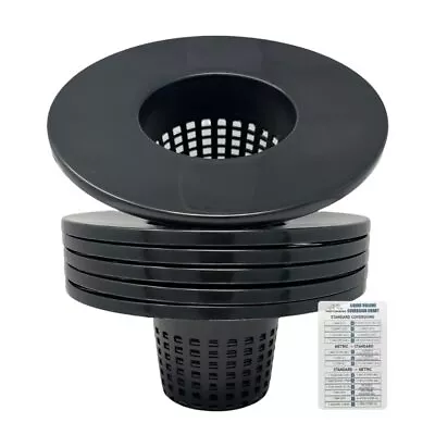 6 In. Wide Lip Bucket Basket (Pack Of 6) | 5 Gallon Bucket Lids For DWC Net Pot • $44.50