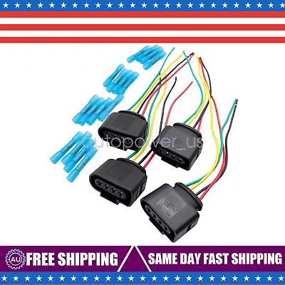 $10.24 • Buy 4 Pack Ignition Coil Connector Harness Plugs Wiring W/Terminals For Audi A4 VW