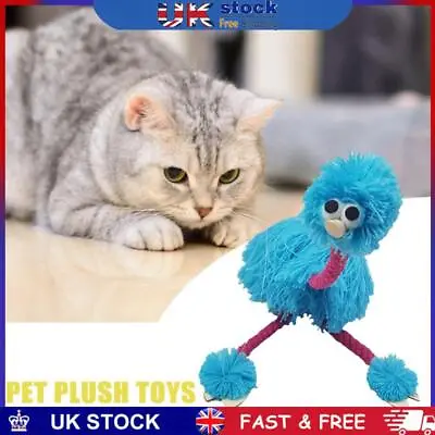 Pull String Puppet Ostrich Muppet Toy Joint Doll Activity Cat Teaser (Blue) • £6.79