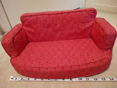 American Girl AG Retired COMFY COUCH Pink Sofa For Dolls 14  Long  • $12