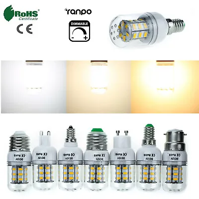 Dimmable E27 E14 B22 7W LED Corn Bulb Lights 5730 SMD Bright Lamp 220V 12V 24V • $4.17