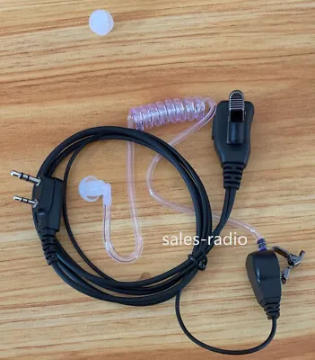 Covert Air Acoustic Tube Headset Mic For Baofeng UV-5R Kenwood 2Pin K-type Radio • £4.62