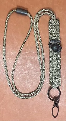 United States Marine Corps Subdued EGA Desert Camo Paracord ID Lanyard USMC • $16.50