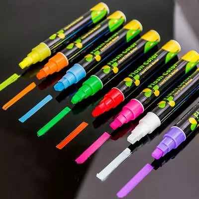 $2.27 • Buy Colorful Dual Nib Liquid Chalk Highlighter Fluorescent Neon Marker Pens Pencil