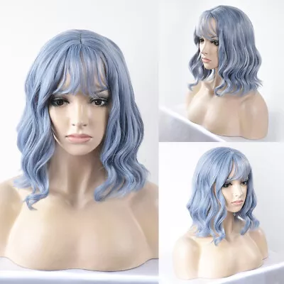 Curly Women Anime Heat Resistant Synthetic Cosplay Lolita Wig With Cap UK Full • £14.99