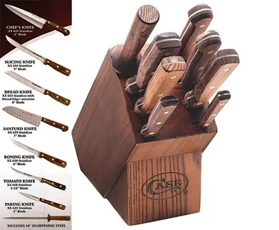 $318.95 • Buy New Case Xx Usa Made 9 Piece  Kitchen Cutlery Knife Set & Block #10249 Sale