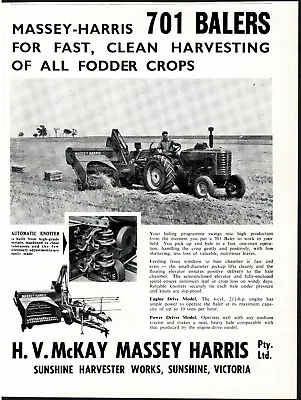 1970's Massey - Harris 701 Baler Advertisement. Size Approx 23 X 17 Cm • $5