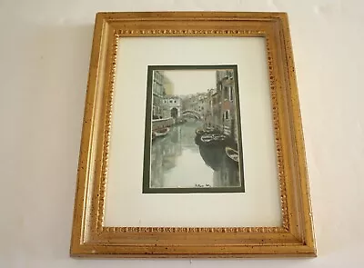Small Venice Canal Scene Watercolour Painting Illegibly Signed • $29.44
