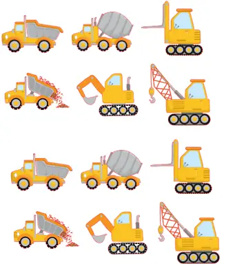 £2.50 • Buy 12 X  Diggers Construction Crane  Pre-Cut Stand Up Edible Wafer Cupcake Toppers