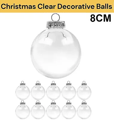 Christmas Ball Fillable Baubles Clear Ball Xmas Tree Decor Ornament Decoration • $20.99