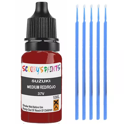 For Touch Up Suzuki Medium Red/Rojo Medio Paint Code 37V Scratch Stone Repair • £5.99