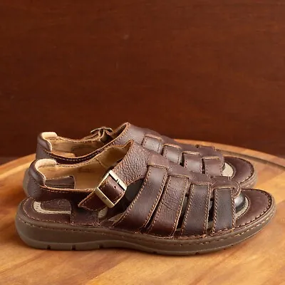 Born Leather Fisherman Sandal Shoes Buckle Comfort Casual Mens Size 9 M Brown • $29.95