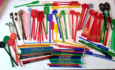 Vintage Michigan Area Restaurants Bars MSU Swizzle Sticks Nice Mix Lot Of 102 • $25.99