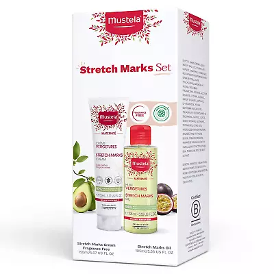 Mustela Maternity Stretch Marks Set - Natural Pregnancy Skincare - Contains Stre • $58.82