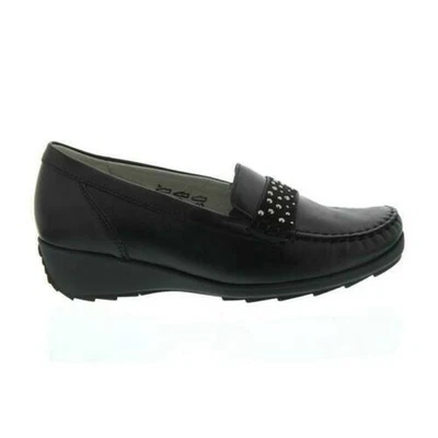 £101.34 • Buy Waldläufer Hanin, Moccasin, Memphis (Smooth), Black, Width H 348501-186-00