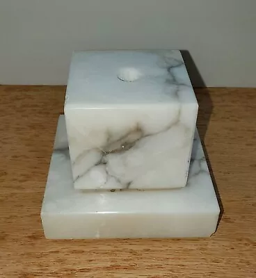 Vintage Alabaster Marble Lamp Light Base • $32