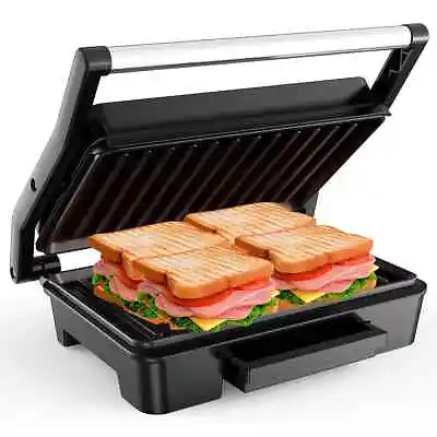 $34.99 • Buy Press Sandwich Maker, 2 Slice Stainless Steel Press Grill