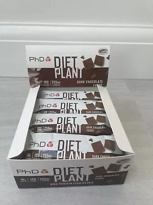 £9.85 • Buy PHD Diet Plant Protein Bars Dark Chocolate Fudge (Sealed) BBE 03/23 Free Post.