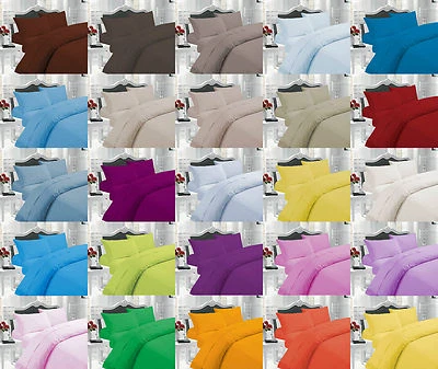 £12.99 • Buy 100% Cotton Blend Duvet Quilt Cover Bedding Set With Pillowcases - All Sizes