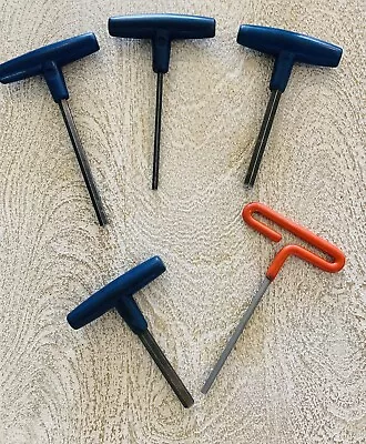 Set / Lot Of 5 T Handle Allen Wrenches • $14.99