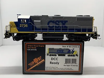 MTH HO #2736 CSX #85-2020-0 GP38-2 Diesel Engine Locomotive DCC Ready 1 • $224.99