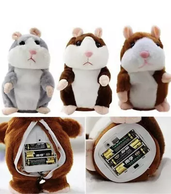 Talking Hamster Chat Mimicry Plush Toy Nod Mouse Record Xmas Doll Cute Pet • $16.31