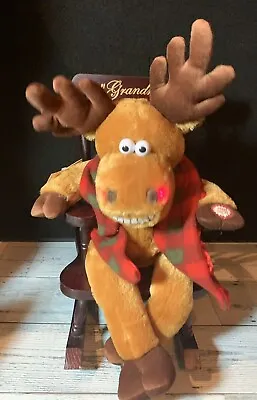 Vtg. Dan Dee CC Christmas Reindeer Rocking Chair Animated Ran Over By Reindeer • $49.99