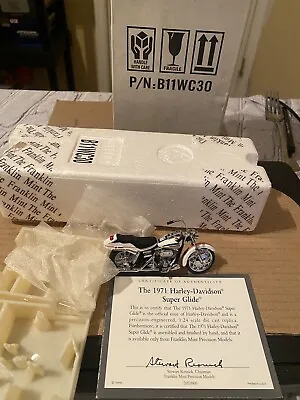 FRANKLIN MINT 1971 HARLEY DAVIDSON SUPER GLIDE B11WC30 VINTAGE Box • $35