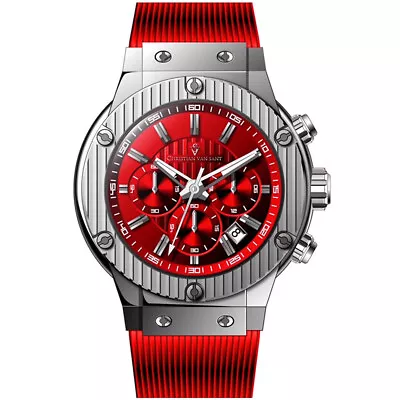 Christian Van Sant Men's Monarchy Red Dial Watch - CV8144 • $278.25