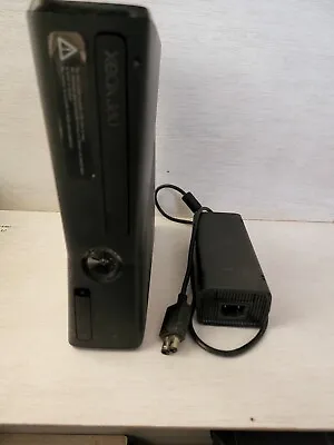 Xbox 360 S Slim Black Console With Power Cord No Hard Drive -  WORKING Condition • $65